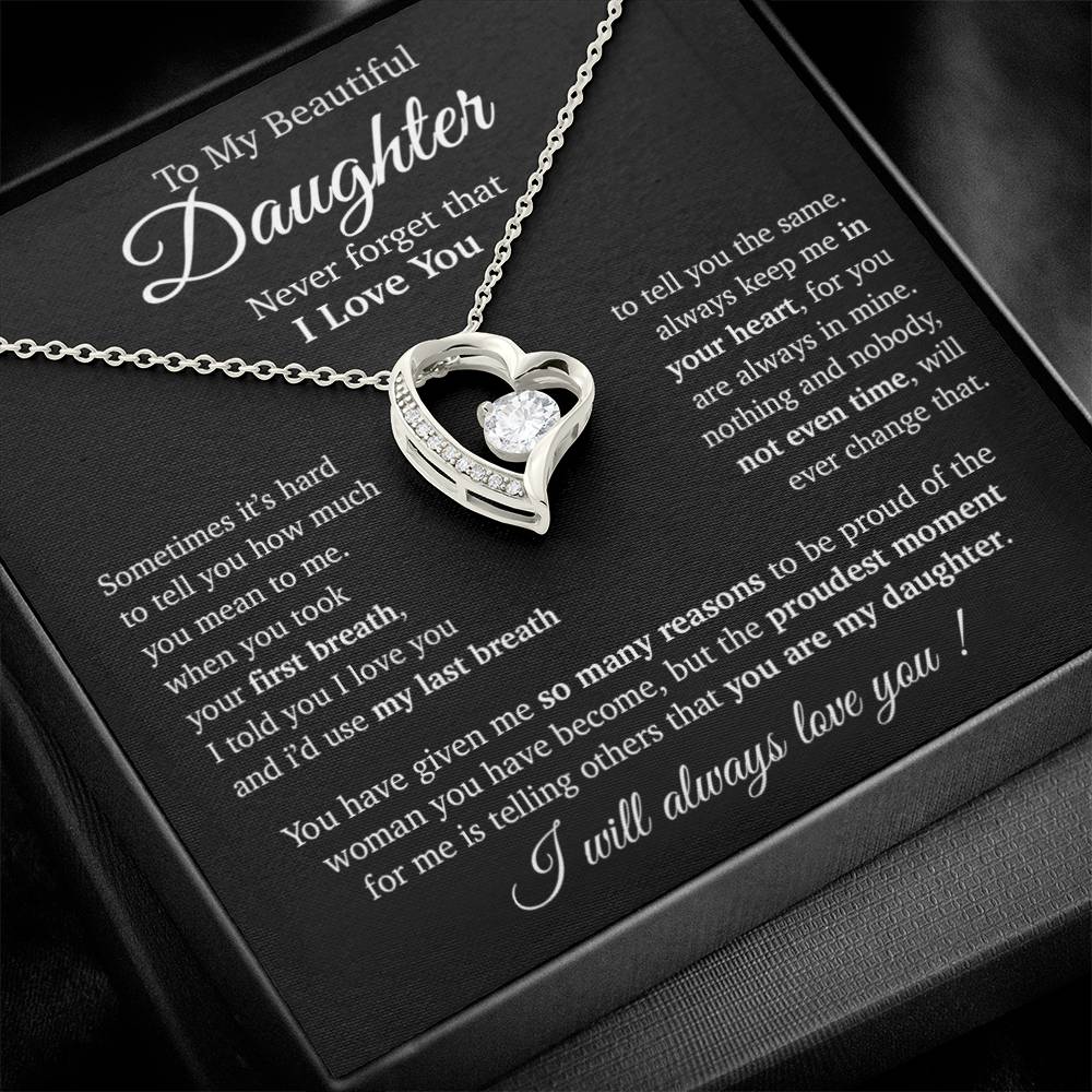 To My Daughter Necklace, Daughter Father Necklace, Daughter Gift From Dad, Mom 14_11