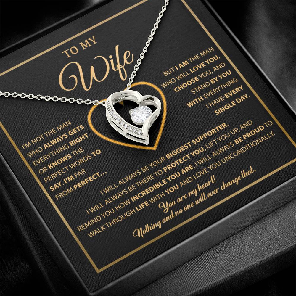 To My Wife Necklace, Gift For Wife, Anniversary Gift For Wife, Necklace For Wife 15_1_Gold