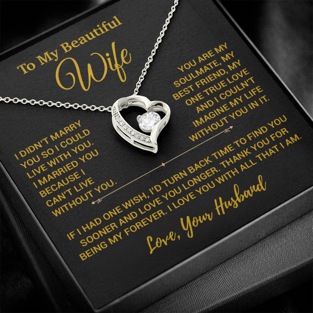 To My Wife Necklace, Christmas Gifts For Women, Anniversary Gift For Wife 22_12_Gold