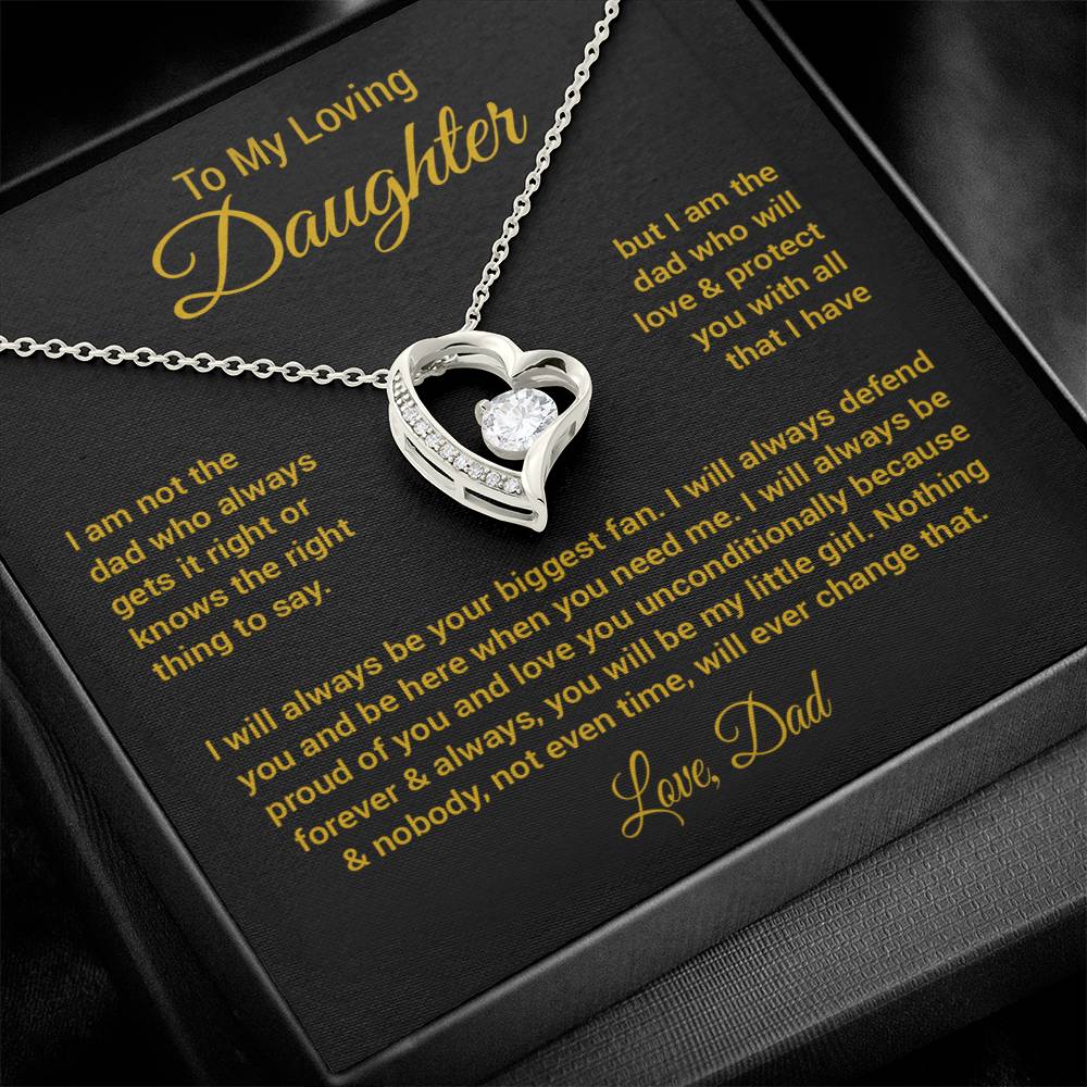 To My Daughter Necklace Gift From Dad, Daughter Gift, Father Daughter Necklace 23_8_Gold