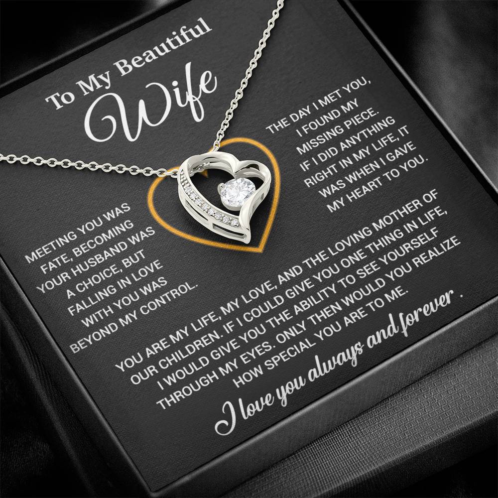 To My Wife Necklace, Christmas Gifts For Women, Anniversary Gift For Wife 10_12_Black