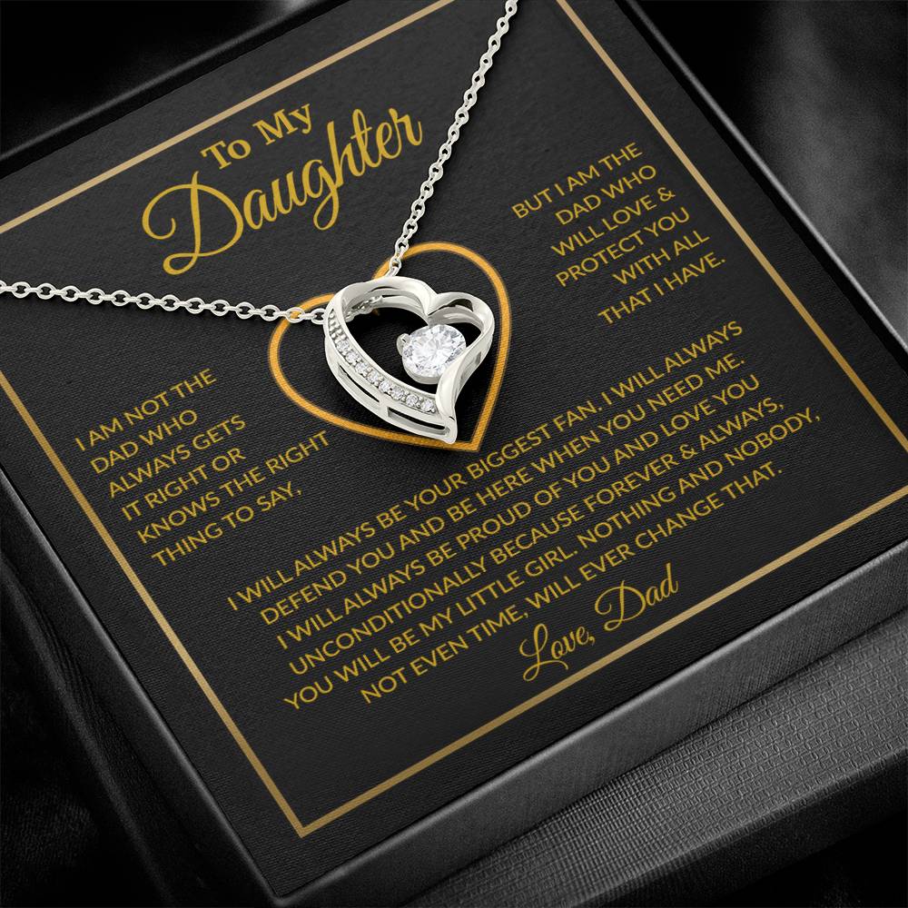 To My Daughter Necklace, Gift For Daughter From Dad, Daughter Father Necklace 6_12_Gold