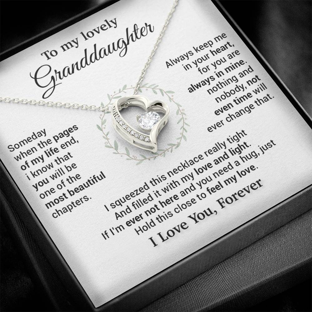 To My Lovely Granddaughter Necklace, Xmas Birthday Gift For Granddaughter