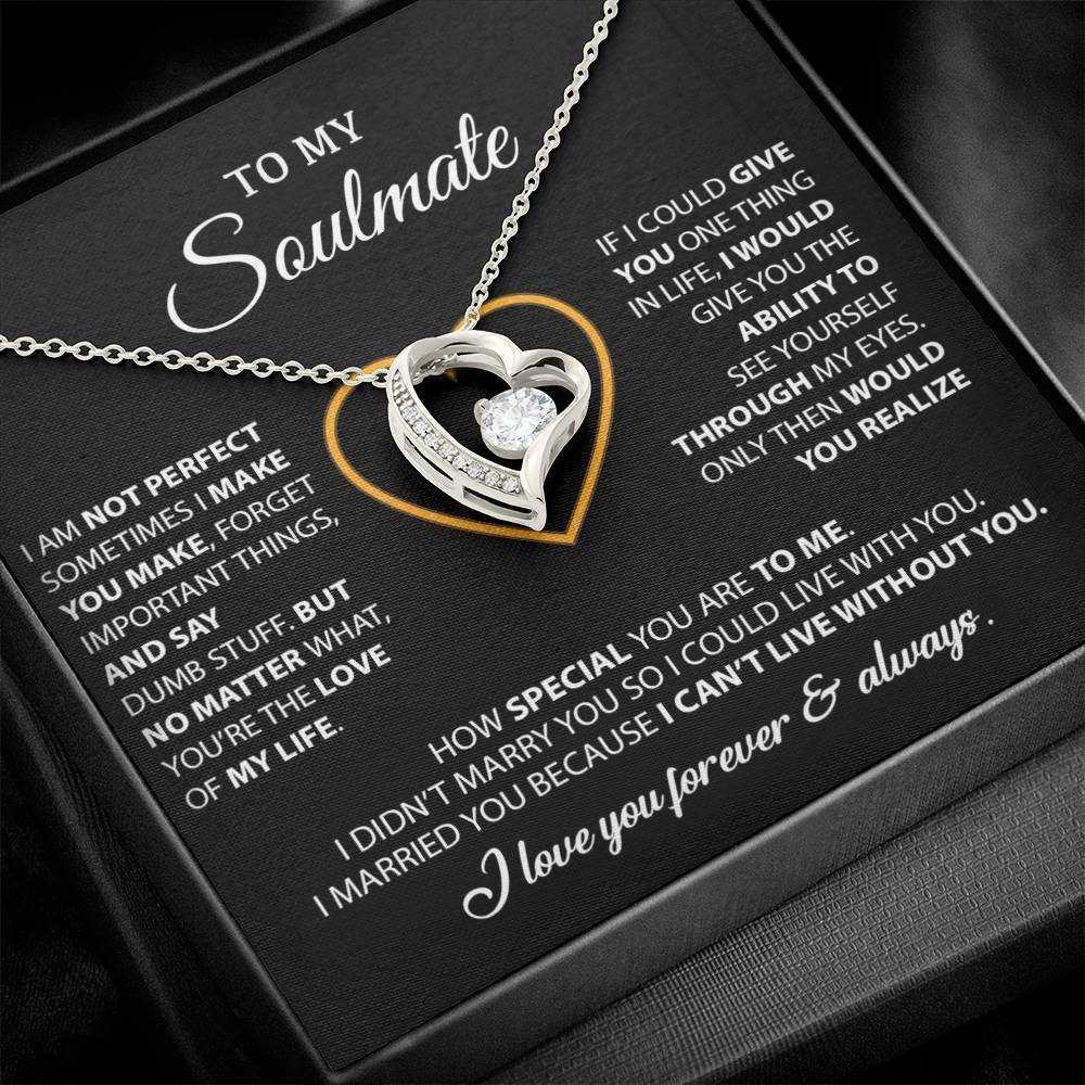 To My Soulmate Necklace, Gift For Wife From Husband, Valentines Gift For Wife 12_2_Black