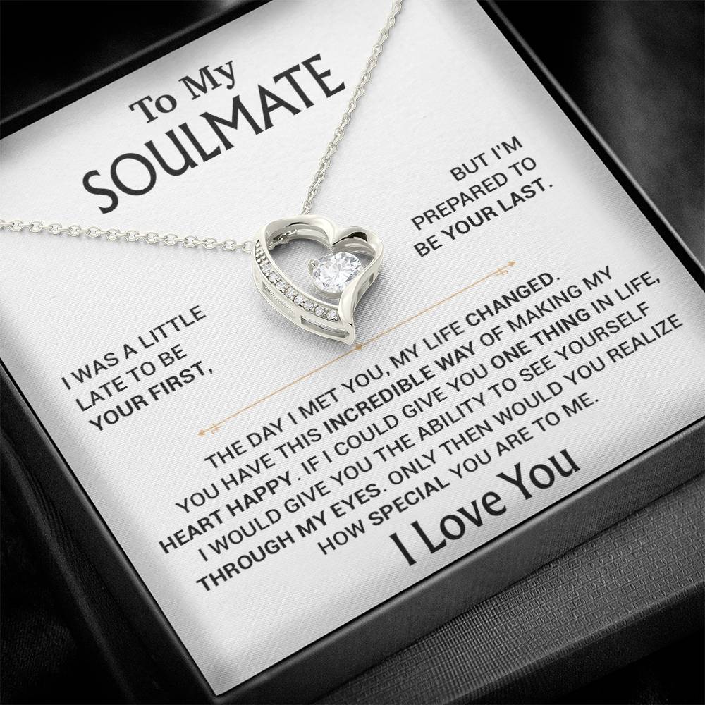 To My Soulmate Necklace, Soulmate Gift, Gift For Girlfriend, Christmas Gift 23_8_White