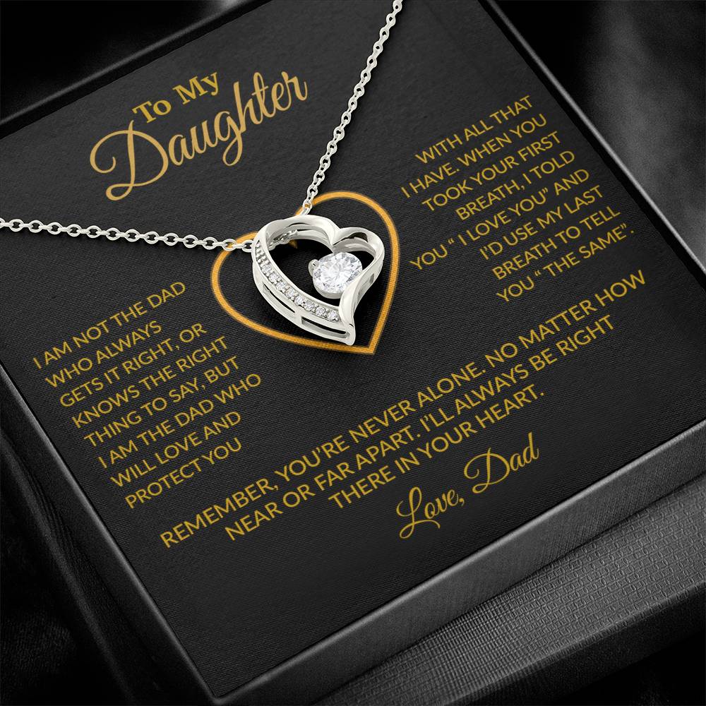 To My Daughter Necklace, Gift For Daughter From Dad, Daughter Father Necklace 14_1_Gold