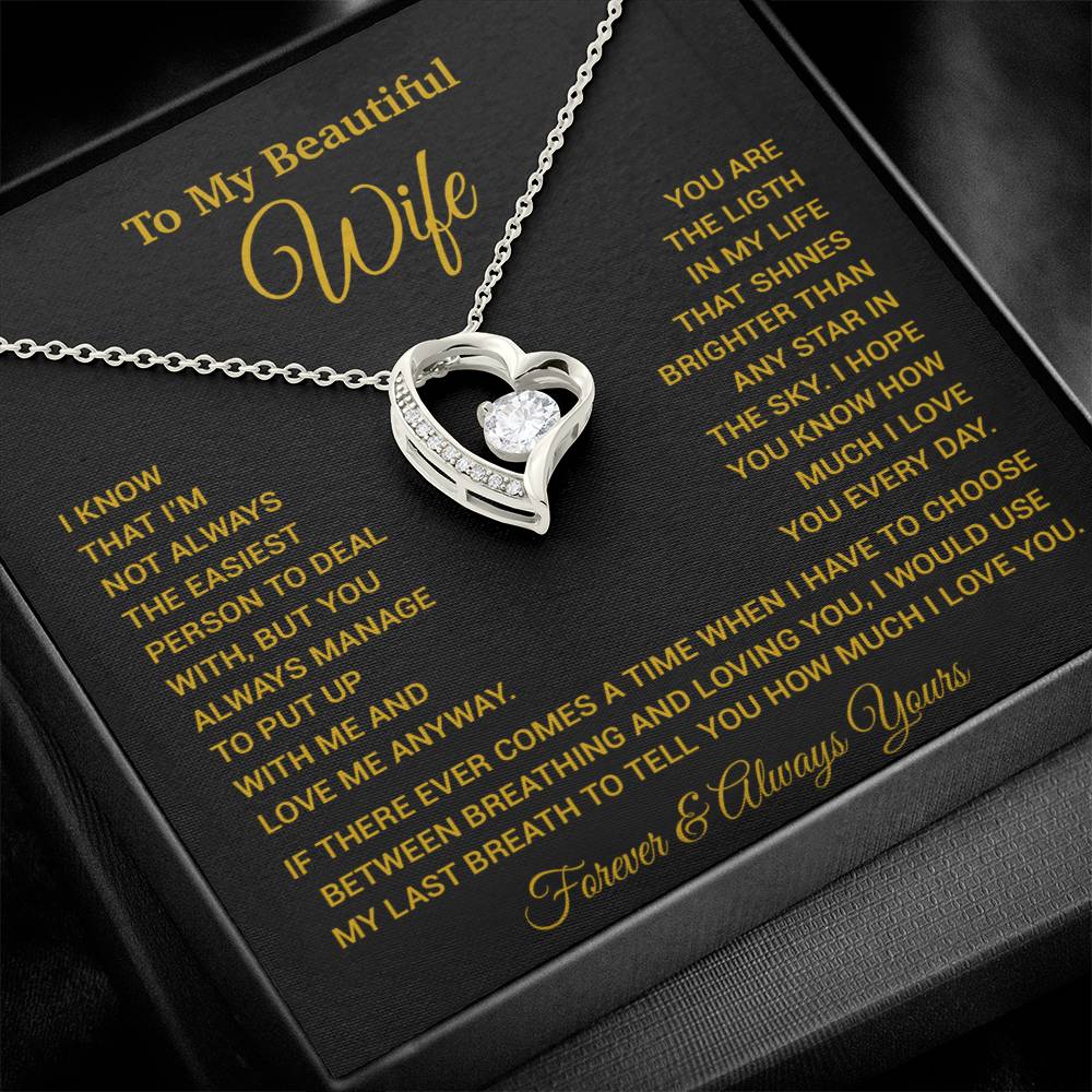 To My Wife Necklace, Christmas Gifts For Wife, Anniversary Cute Gift For Wife_6_9_Gold