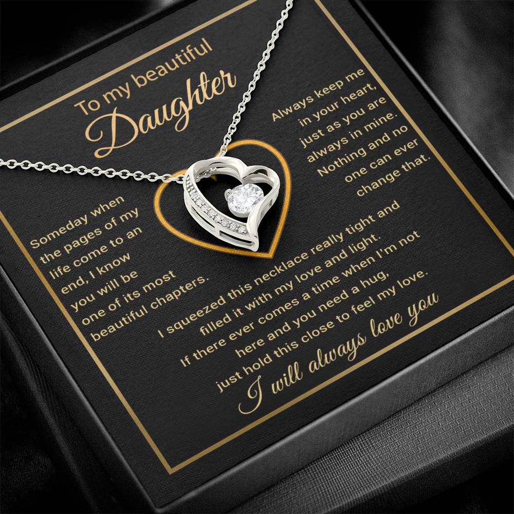 To My Daughter Necklace, Gift For Daughter From Dad, Daughter Father Necklace 28_11_Gold