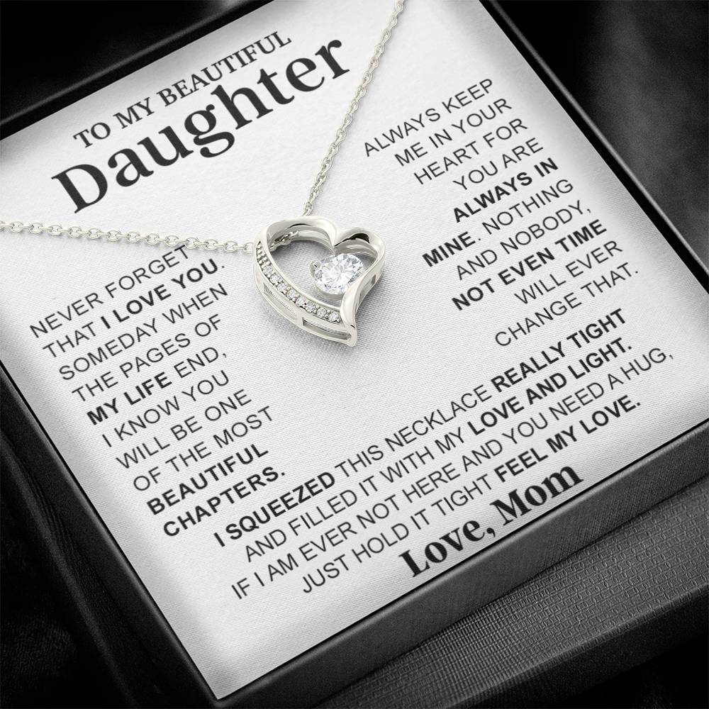 To My Daughter Necklace, Gift From Mom For Daughter, Gift Birthday, Christmas