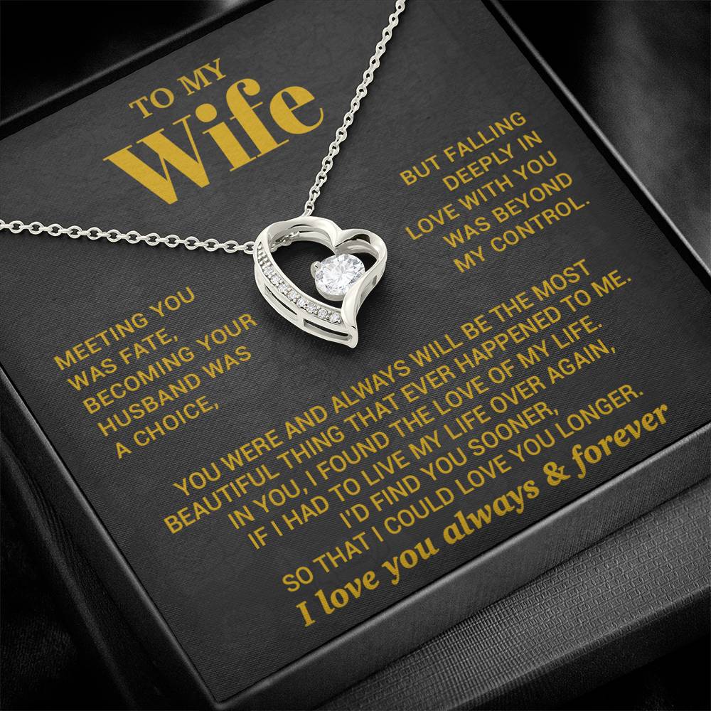 To My Wife Necklace, Christmas Gifts For Women, Anniversary Gift For Wife 7_10_Gold
