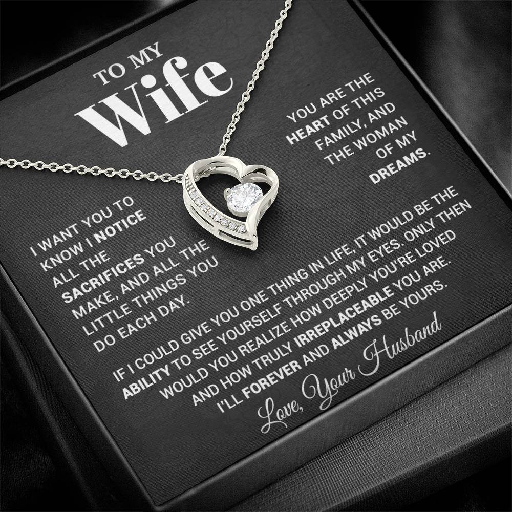 To My Wife Necklace, Christmas Gifts For Women, Anniversary Gift For Wife 6_10_Black