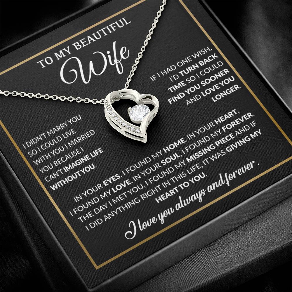 To My Wife Necklace, Christmas Gifts For Women, Anniversary Gift For Wife 15_12_Black