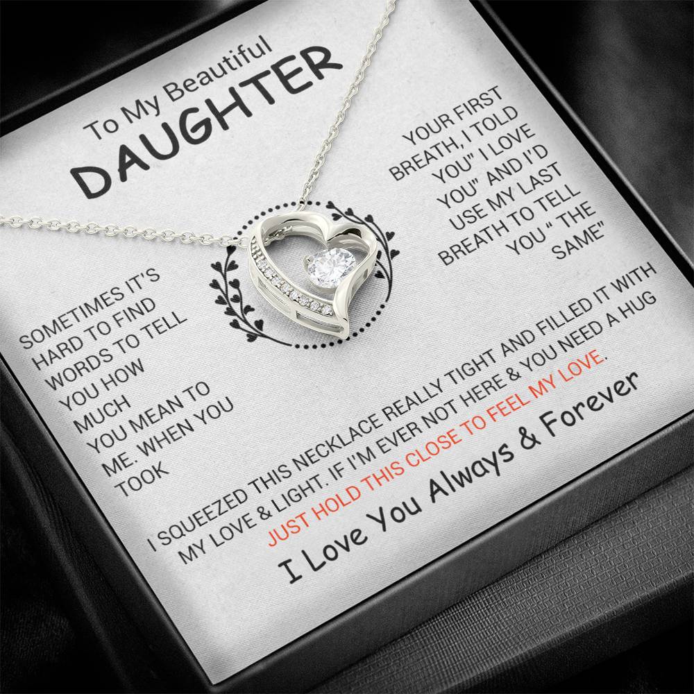 To My Daughter Necklace, Daughter Father Necklace, Daughter Gift From Dad, Mom 5_12