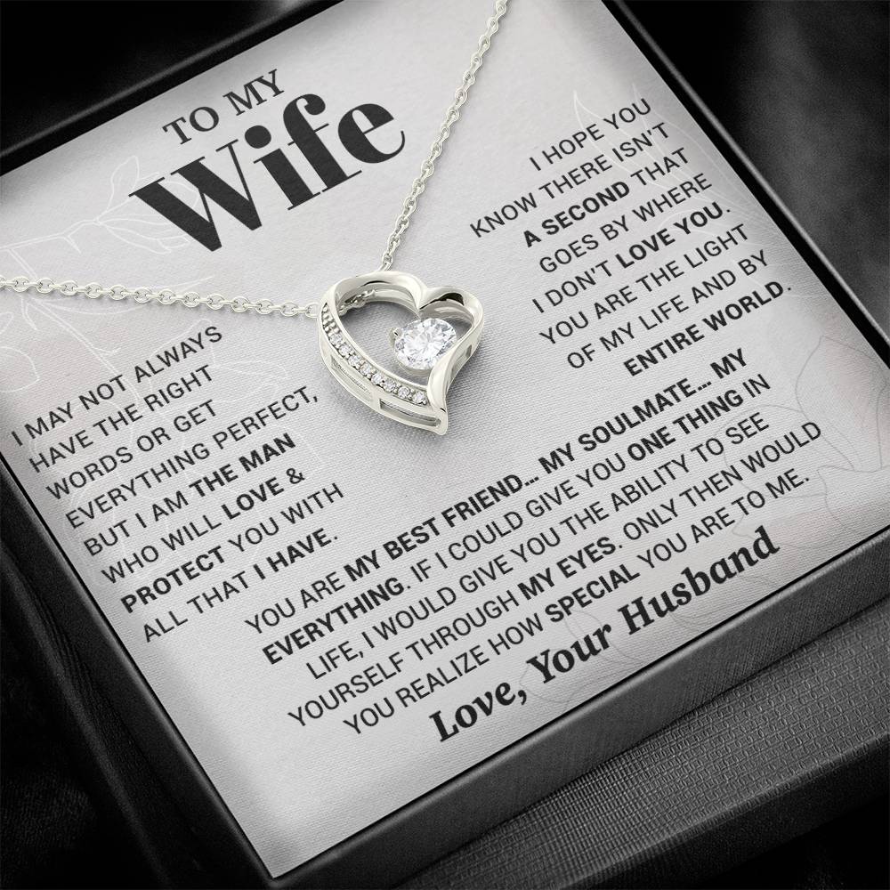 To My Wife Necklace, Christmas Gifts For Women, Anniversary Gift For Wife 13_10_White