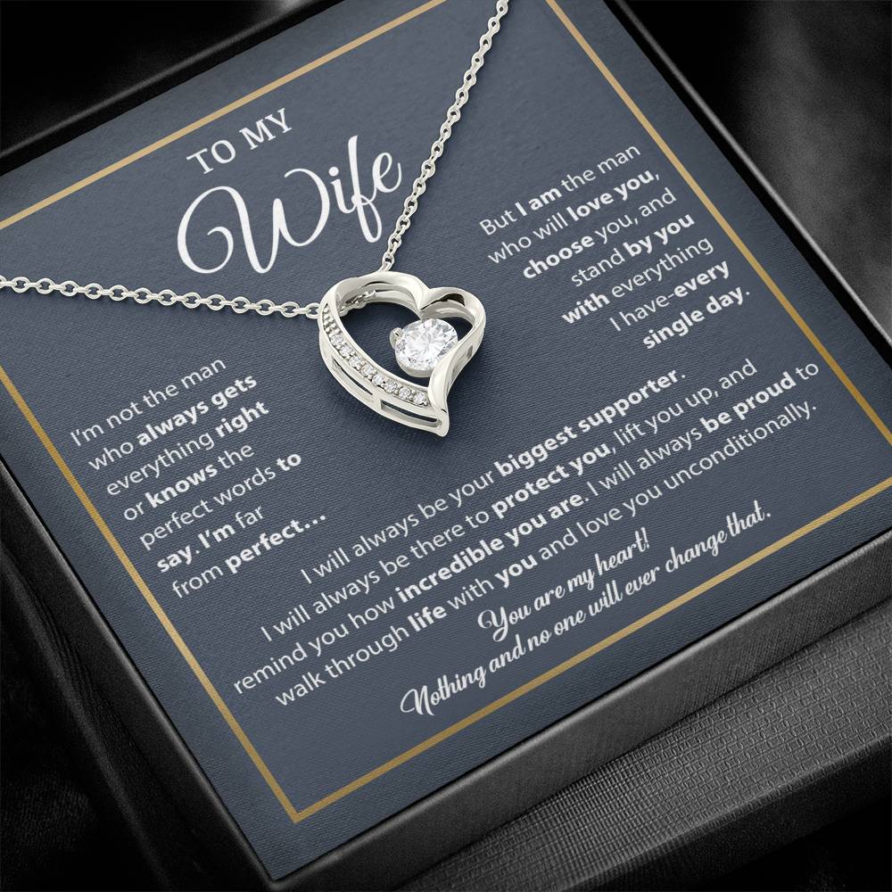 To My Wife Necklace, Gift For Wife, Anniversary Gift For Wife, Necklace For Wife 5_1_Blue_White