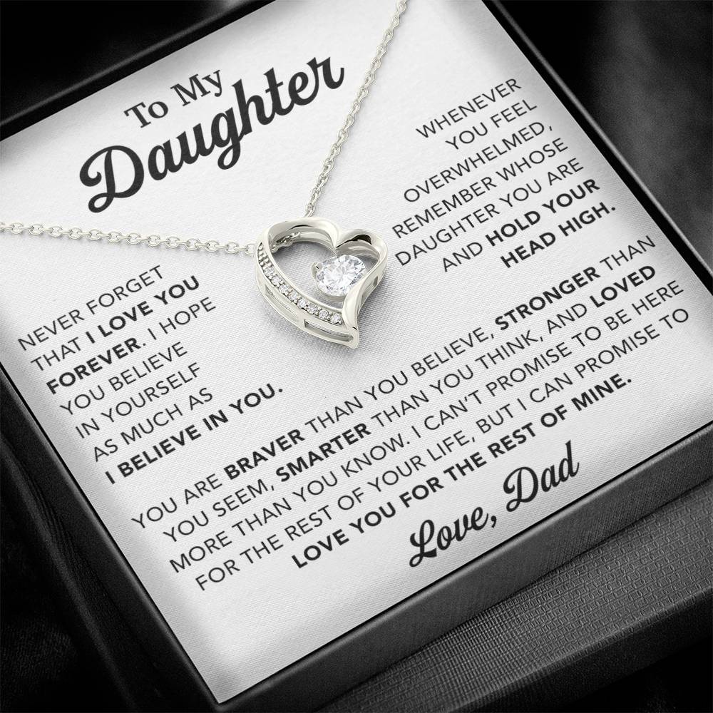 To My Daughter Necklace, Gift for Daughter from Dad, Father Daughter Necklace 26_10