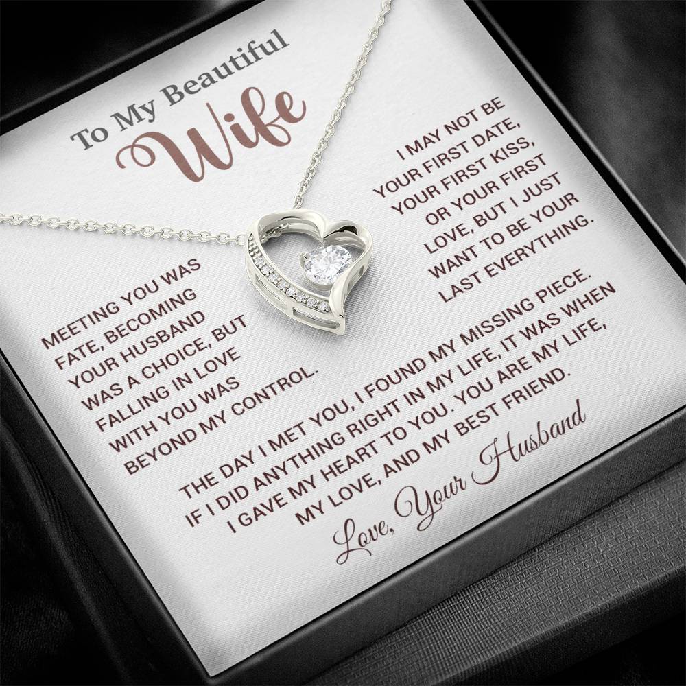 To My Wife Necklace, Wife Gift From Husband, Wife Husband Necklace, Christmas Gift 13_10