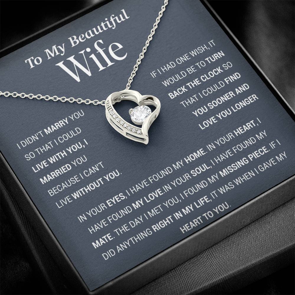 To My Wife Necklace, Gift For Wife, Anniversary Gift For Wife, Christmas Gift 27_11_Blue