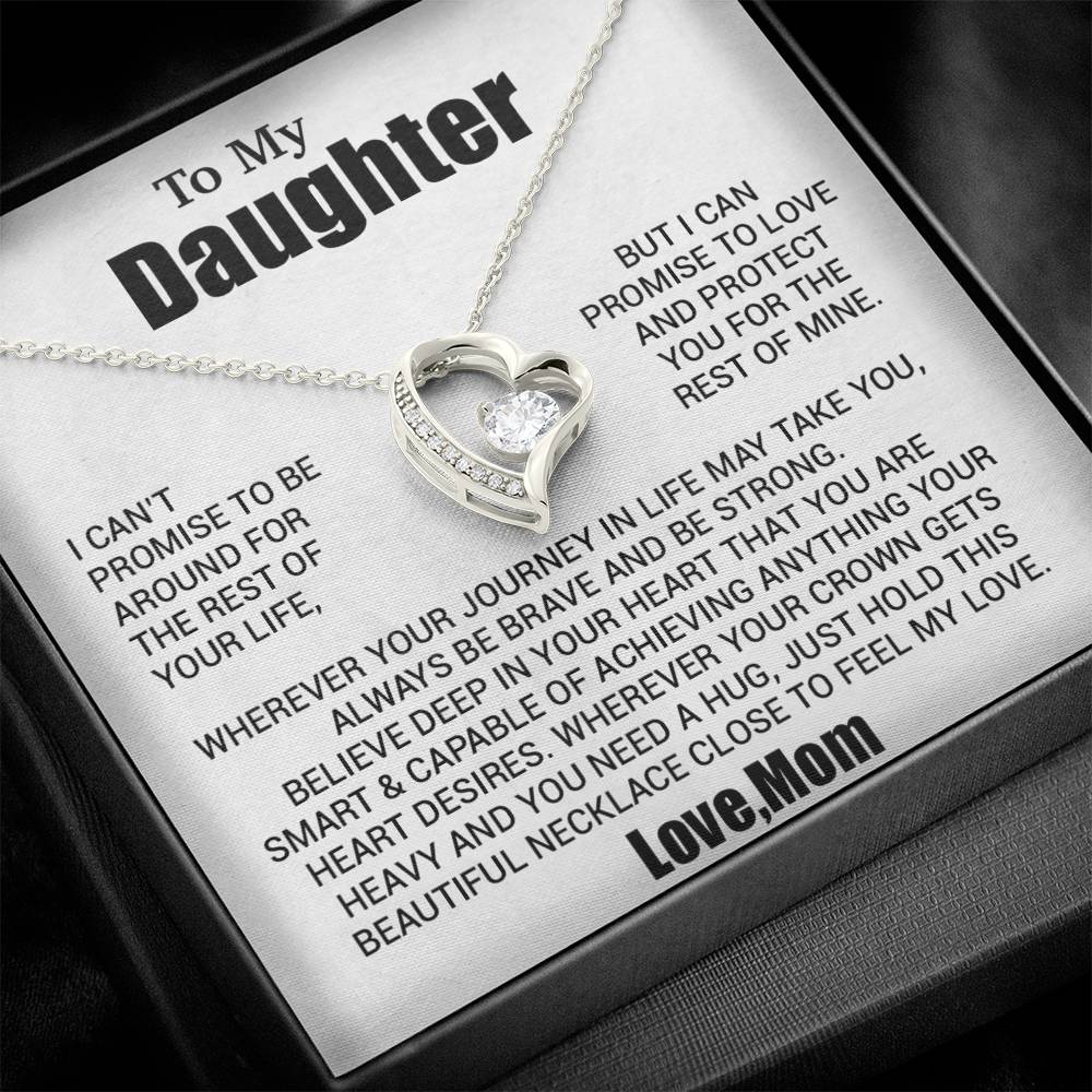 To My Daughter Necklace, Daughter Mother Necklace, Daughter Gift From Mom 24_8_White