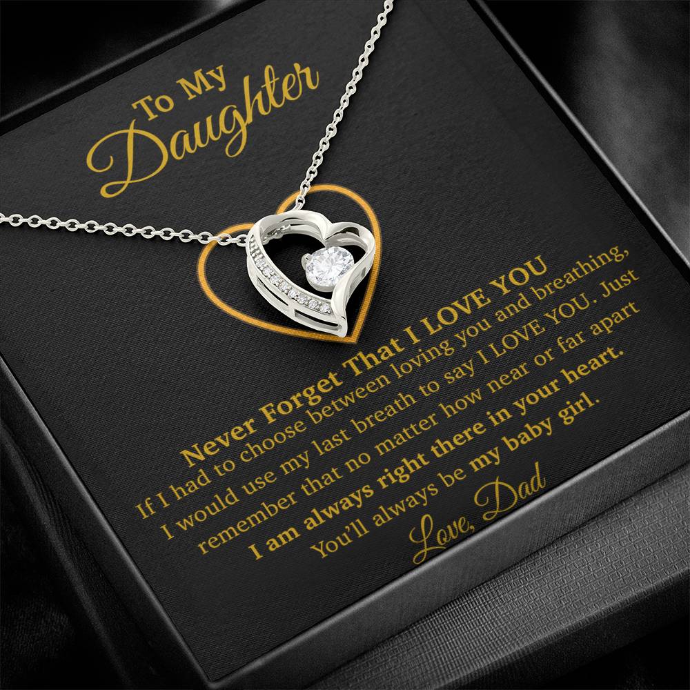 To My Daughter Necklace, Gift For Daughter From Dad, Daughter Father Necklace 8_1_Gold