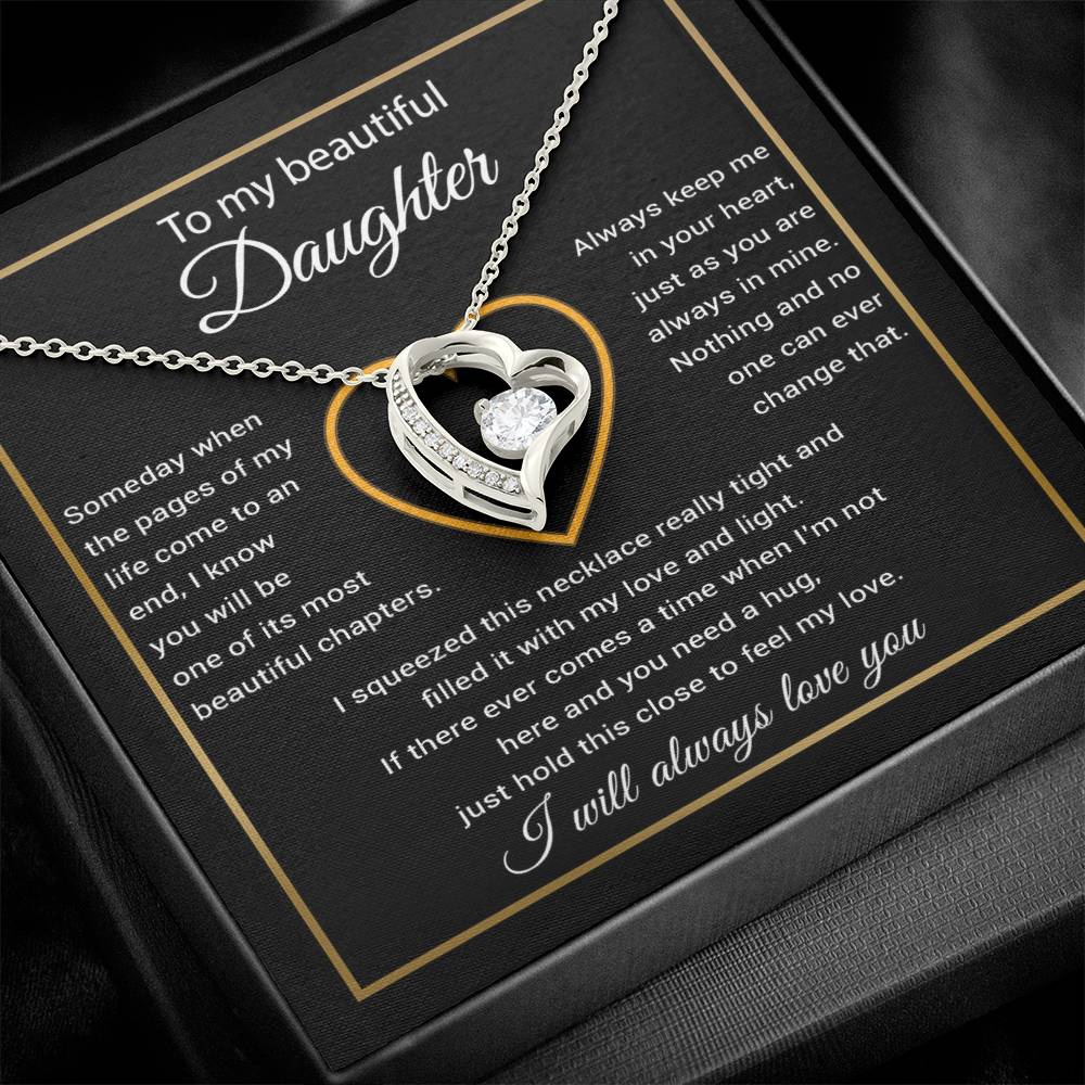 To My Daughter Necklace, Gift For Daughter From Dad, Daughter Father Necklace 28_11_Black