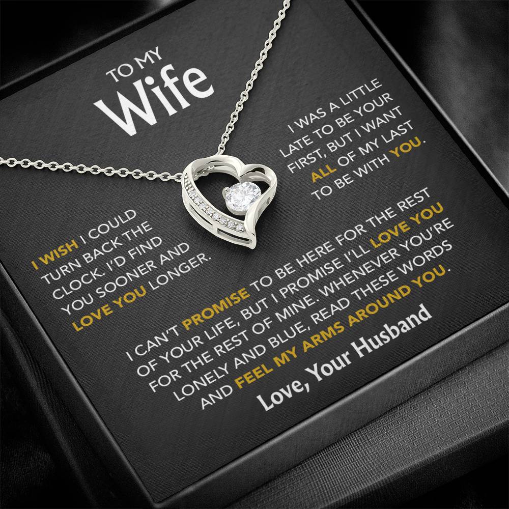 To My Wife Necklace, Gift For Wife, Anniversary Gift For Wife, Necklace For Wife 20_5_Black