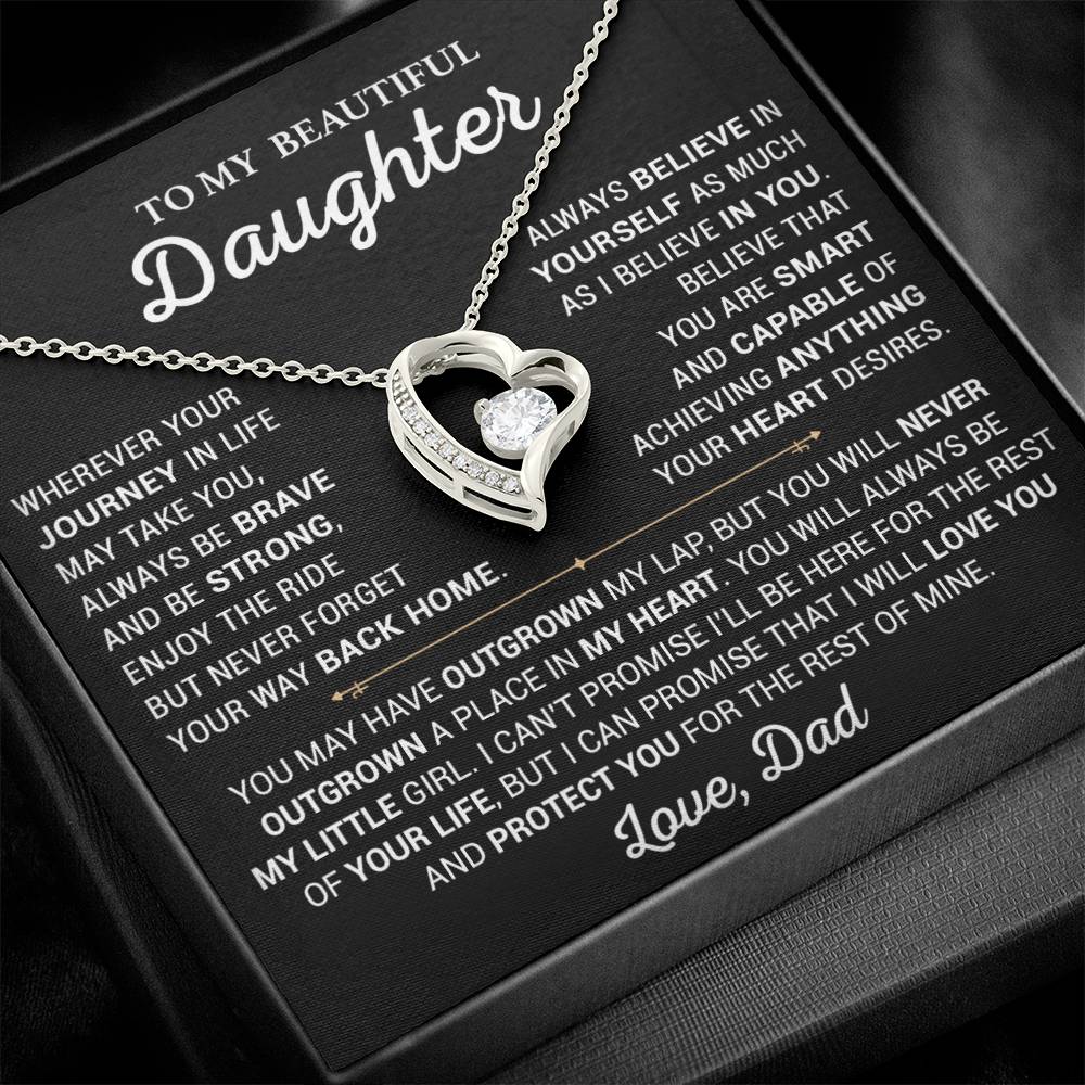 To My Daughter Necklace, Daughter Father Necklace, Daughter Gift From Dad 29_5