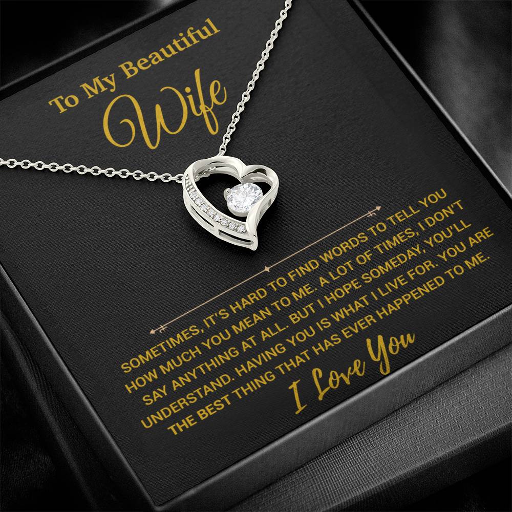 To My Wife Necklace, Christmas Gifts For Women, Anniversary Gift For Wife 19_11_Gold