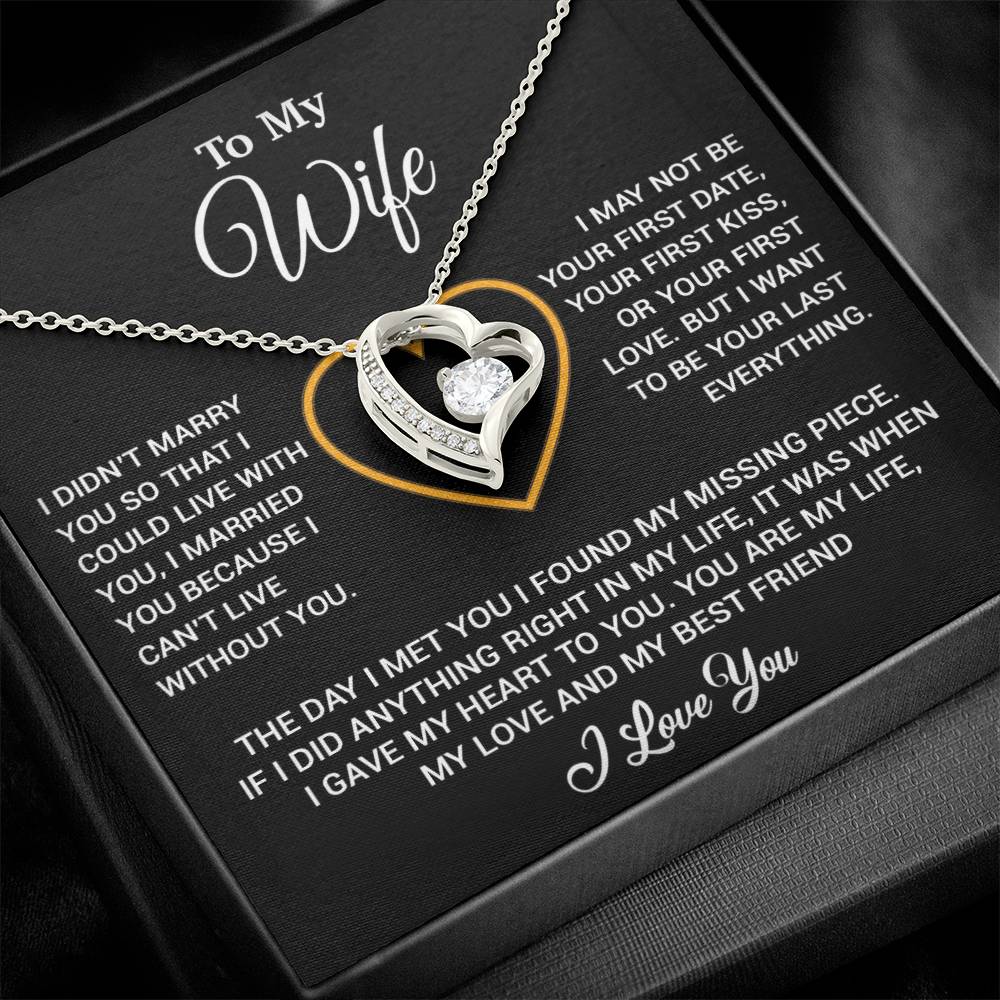 To My Wife Necklace, Christmas Gifts For Women, Anniversary Gift For Wife 18_12_Black