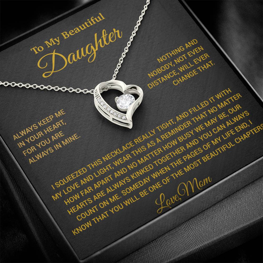 To My Daughter Necklace, Daughter Mother Necklace, Daughter Gift From Mom 9_6_Gold