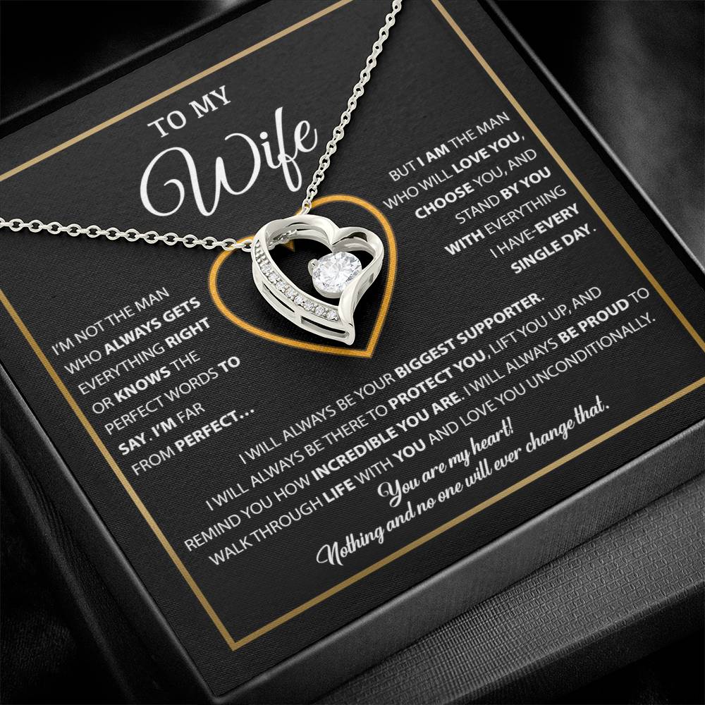 To My Wife Necklace, Gift For Wife, Anniversary Gift For Wife, Necklace For Wife 15_1_Black