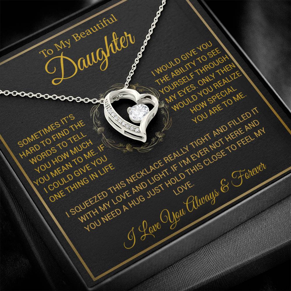 To My Daughter Necklace, Daughter Father Necklace, Daughter Gift From Dad,Mom 23_1