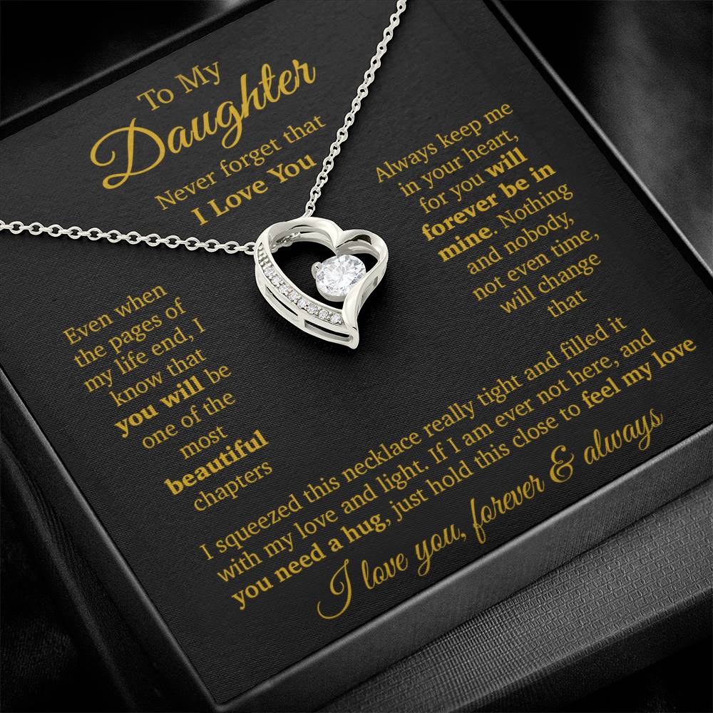 To My Daughter Necklace, Daughter Father Necklace, Daughter Gift From Dad, Mom 11_11