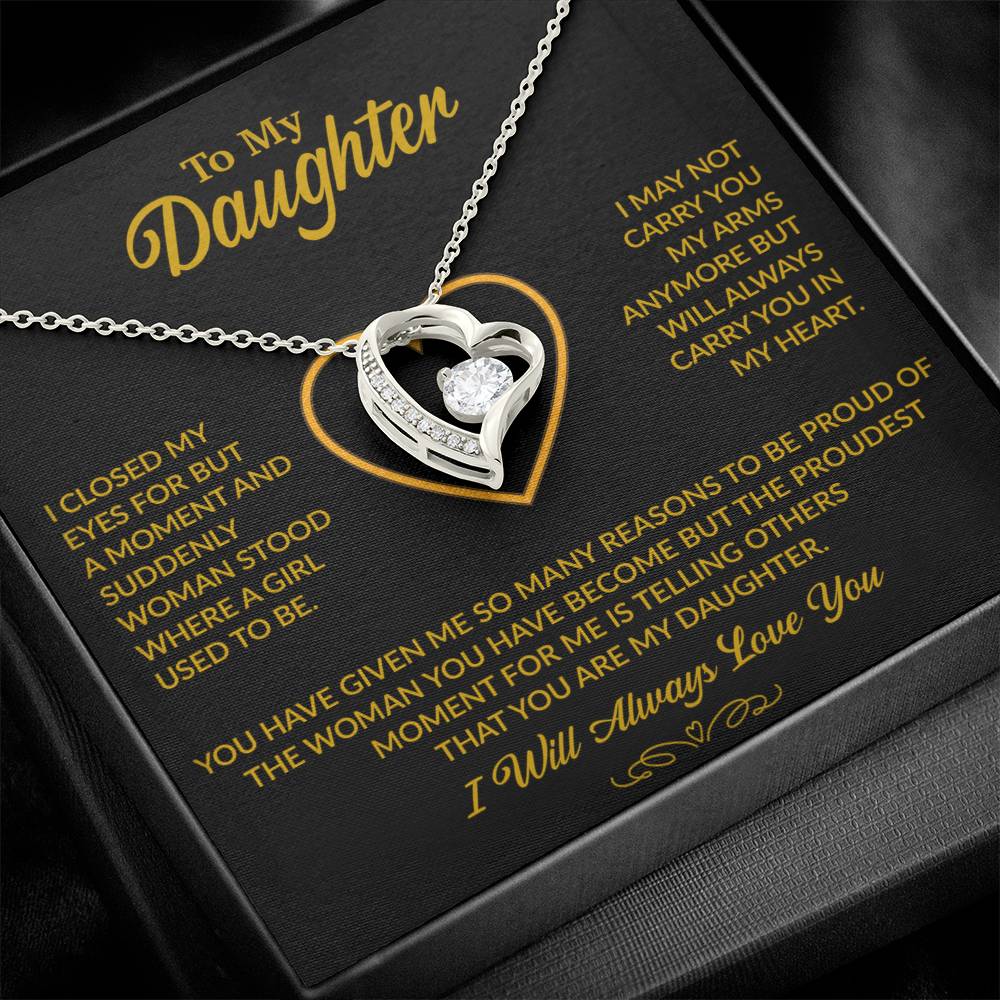 To My Daughter Necklace, Gift for Daughter from Dad, Daughter Father Necklace 27_9_Gold
