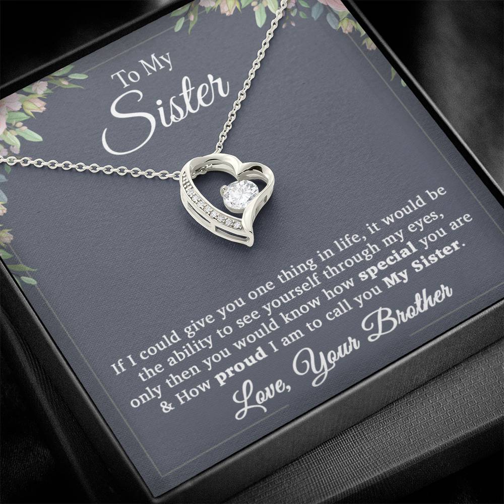 To My Sister Necklace, Brother to Sister, Birthday gift For Sister from Brother 20_11