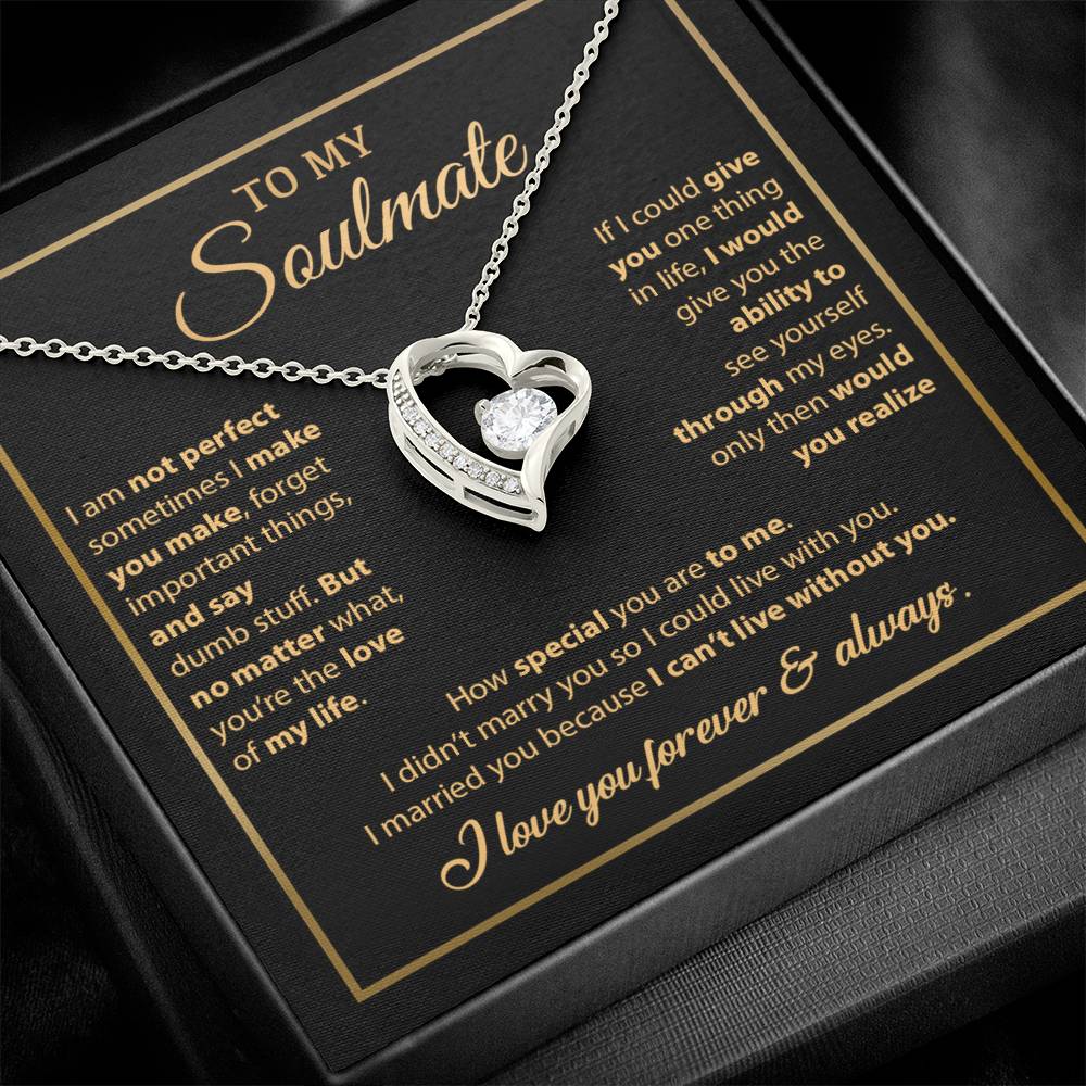 To My Soulmate Necklace, Gift For Wife From Husband, Valentines Gift For Wife 8_2_Gold