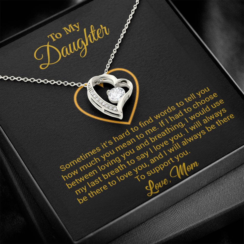 To My Daughter Necklace, Gift for Daughter from mom, Daughter mother Necklace 31_3_Gold