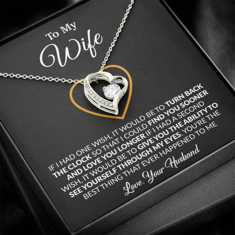 To My Wife Necklace, Gift For Wife, Anniversary Gift For Wife, Necklace For Wife 13_1_Black