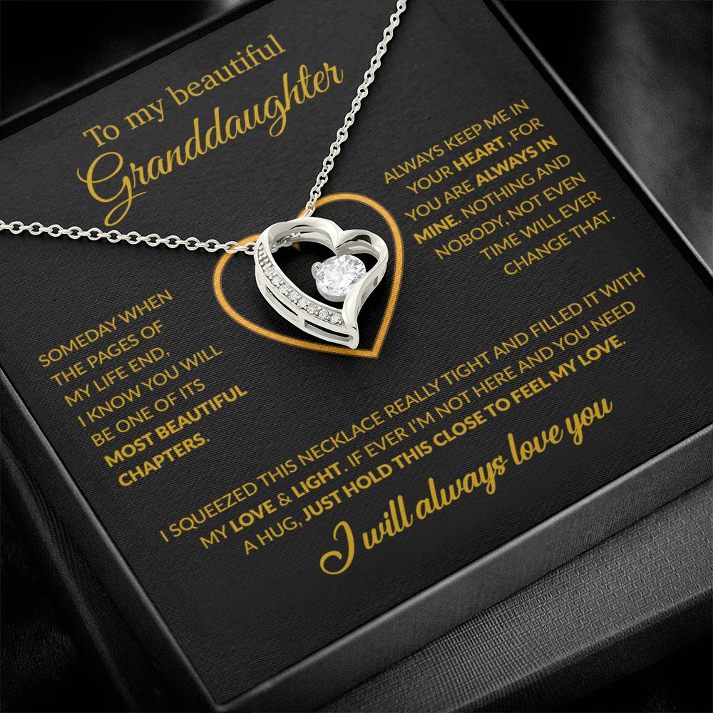 To My Granddaughter Necklace, Birthday Gift For Granddaughter From Grandpa 5_12_Gold