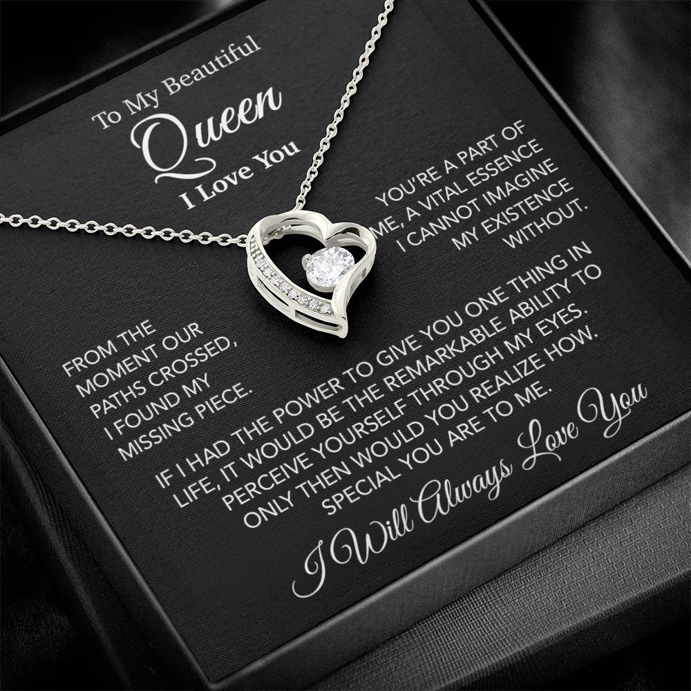 To My Queen Necklace, Anniversary Gift For Wife, Girlfriend Necklace, Birthday Gift For Wife 23_11
