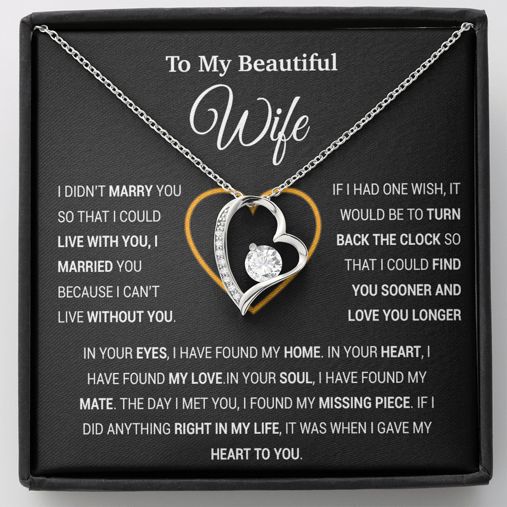 To My Wife Necklace, Gift For Wife, Anniversary Gift For Wife, Necklace For Wife 6_1_Black