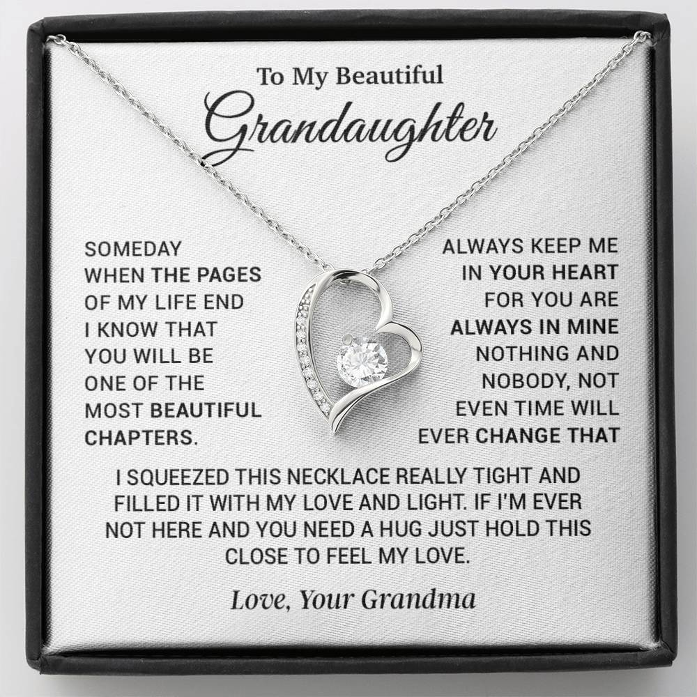 To My Granddaughter Necklace, Xmas Birthday Gift For Granddaughter from Grandma