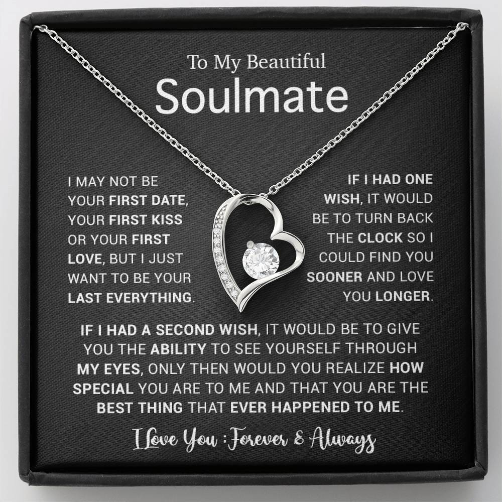 To My Soulmate Necklace, Gift For Soulmate, Anniversary Gift, Birthday Gift 5_5_Black