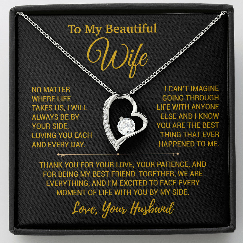 To My Wife Necklace, Christmas Gifts For Women, Anniversary Gift For Wife 26_12_Gold