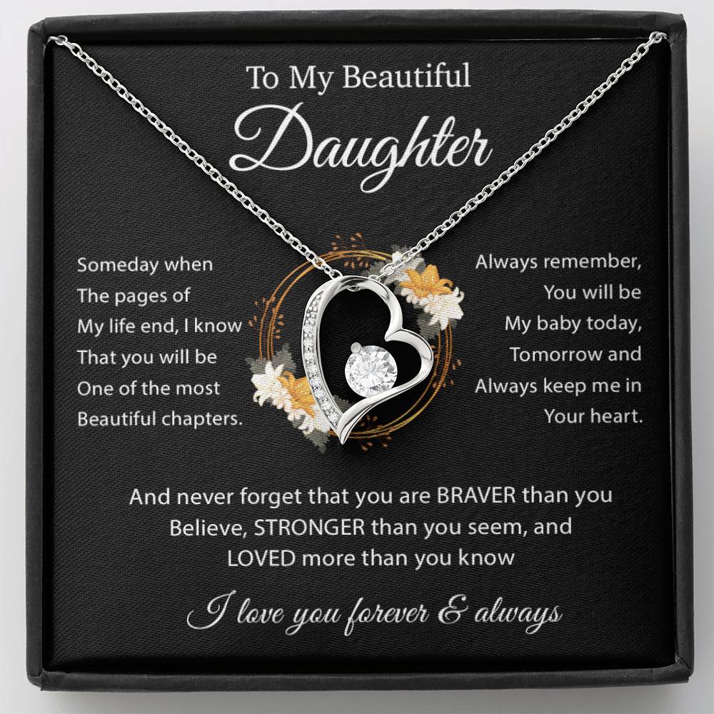 To My Daughter Necklace, Gift To Daughter, Daughter Gift, Christmas Gift Necklace