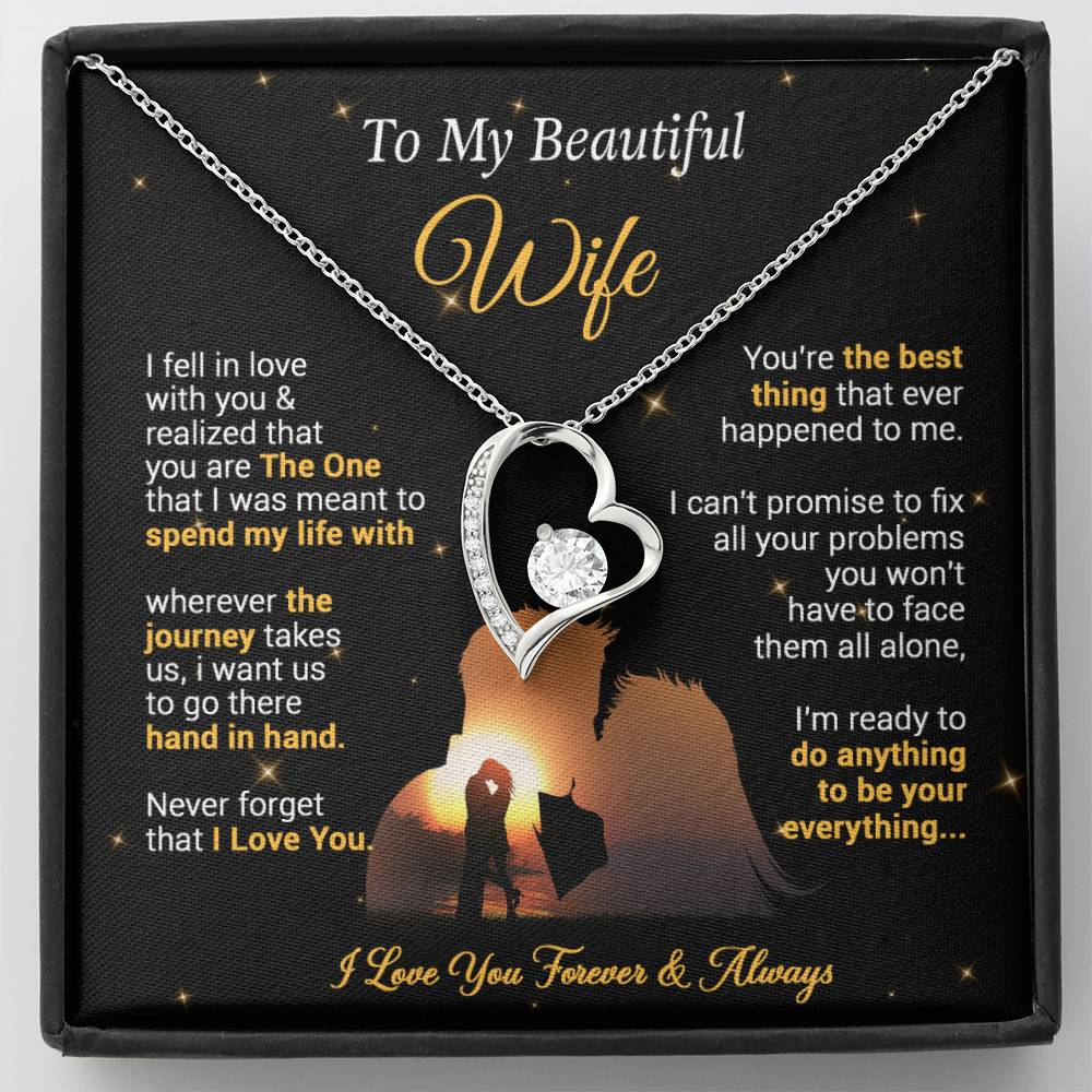 To My Wife Necklace, Gift For Wife Girlfriend From Husband, Valentines Day.png