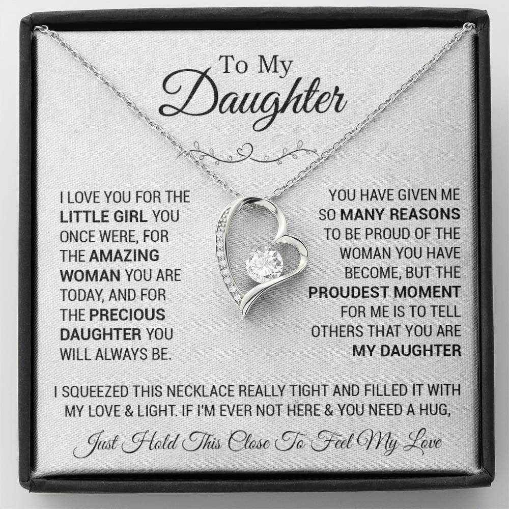 To My Daughter Gifts Necklace From Mom Dad Mother Father Necklace
