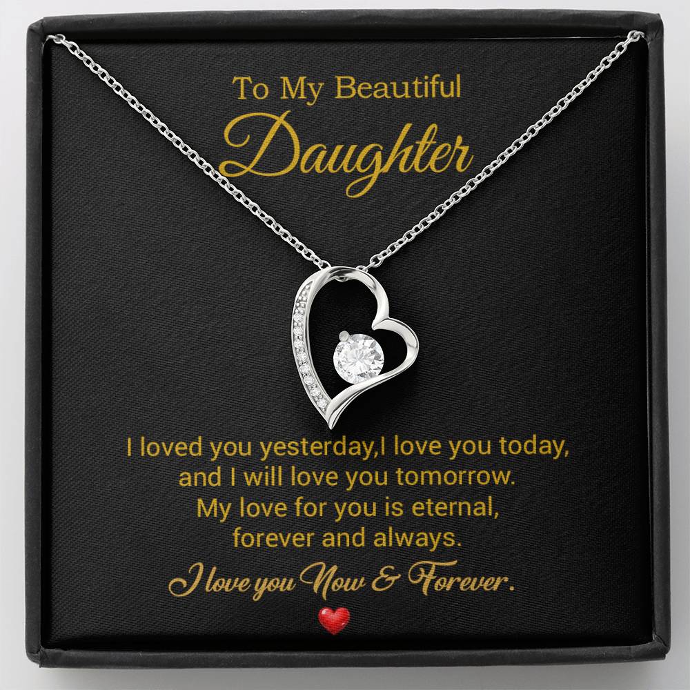 To My Daughter Necklace, Gift For Daughter From Dad, Daughter Father Necklace 30_7_Gold
