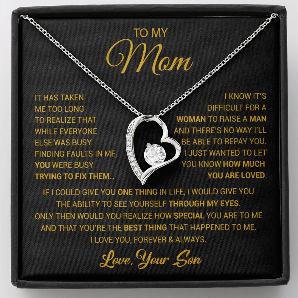 To My Mom Necklace, Mama, Gift From Son For Birthday, Mother 's Day Gift 26_2_Gold