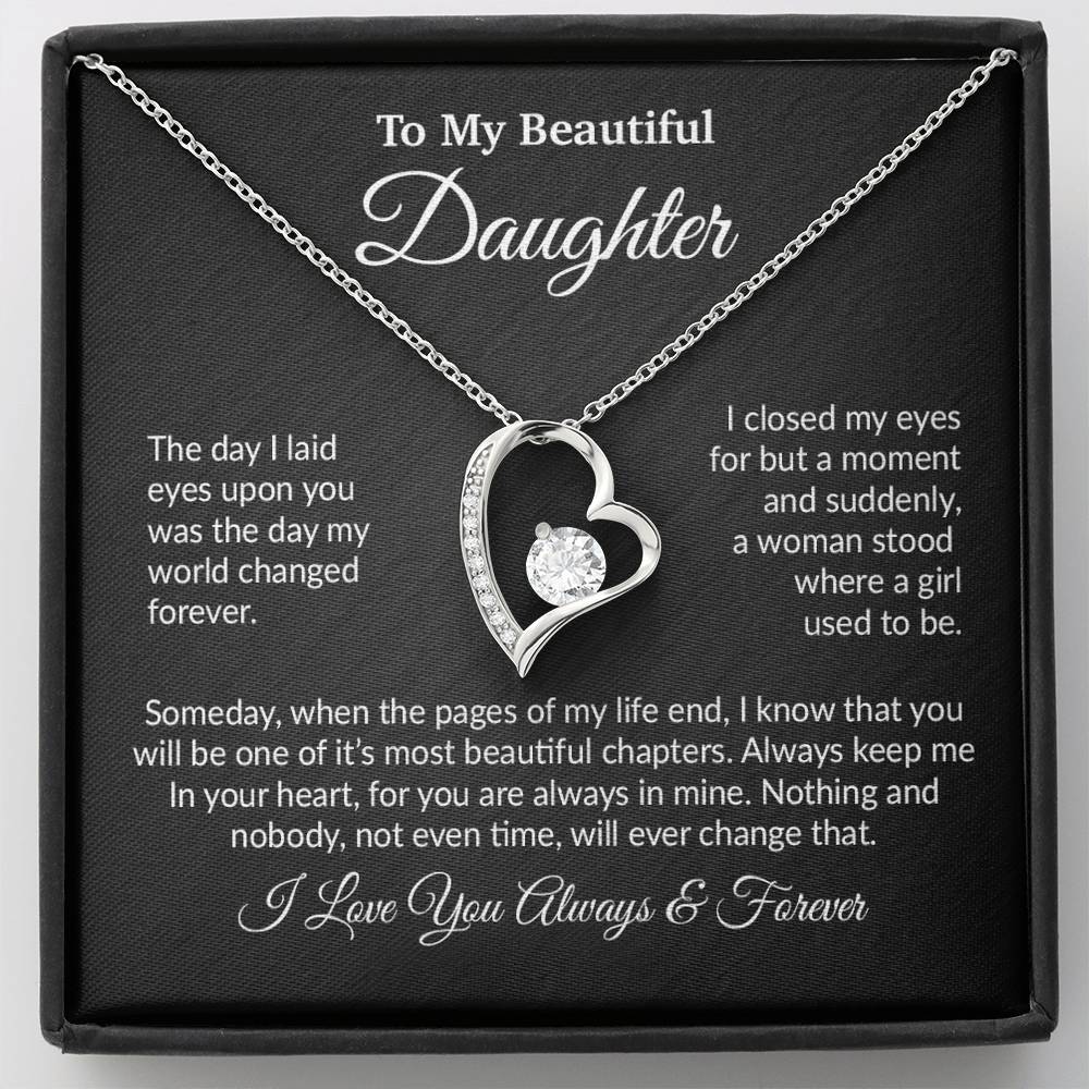 To My Daughter Necklace, Daughter Mother Necklace, Daughter Gift From Mom 8_11_Black